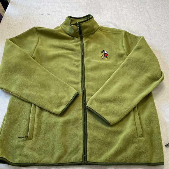 Disney Mickey Mouse Forest Green Fleece Jacket Size X-Large NWT Fleece - Picture 9 of 9